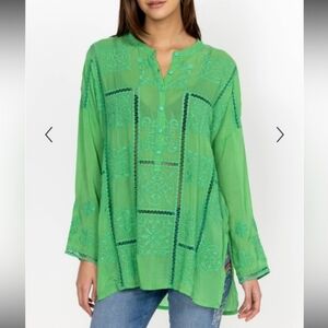 Johnny Was Mosaic Tunic Top Size L